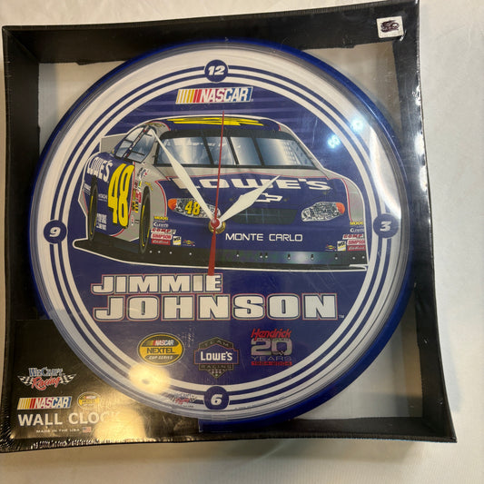 NASCAR Jimmie Johnson #48 Lowe’s Monte Carlo Wall Clock WinCraft 2004 NIB