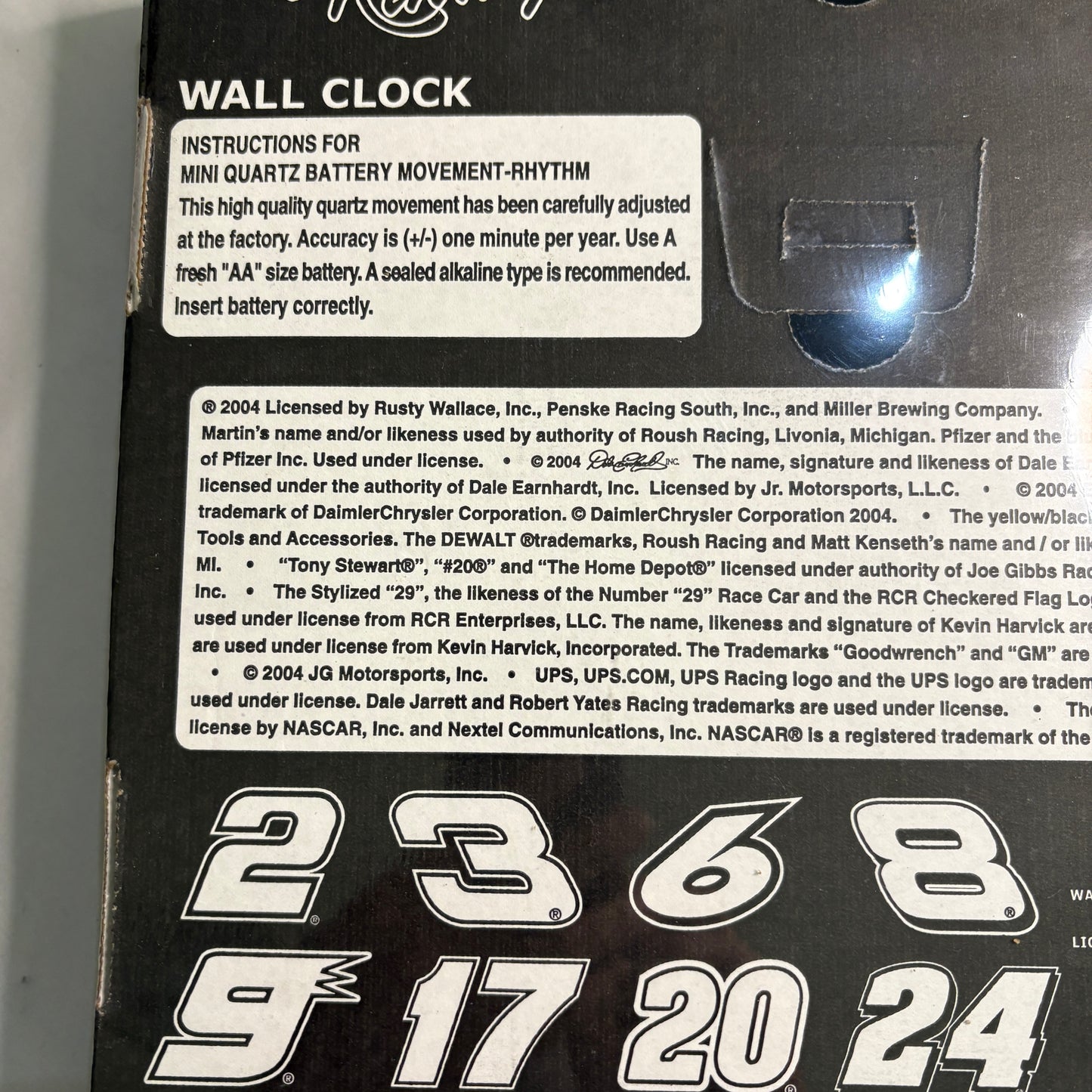 NASCAR Jimmie Johnson #48 Lowe’s Monte Carlo Wall Clock WinCraft 2004 NIB