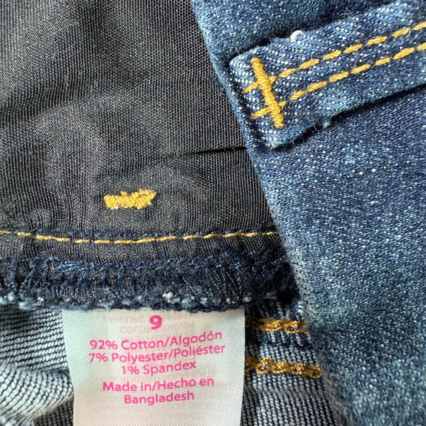 No Boundaries Womens Jeans 9 Dark Wash Distressed Ripped Denim Y2K Grunge Slim