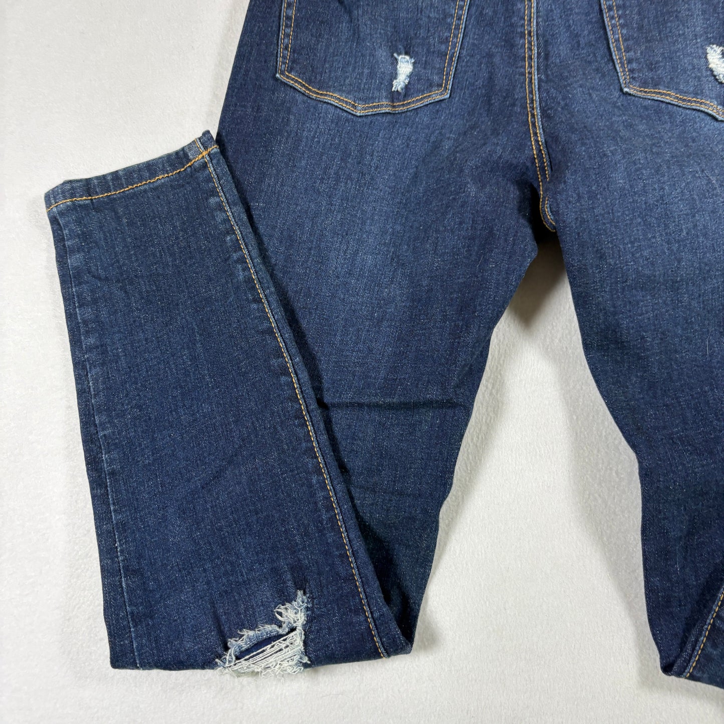 No Boundaries Womens Jeans 9 Dark Wash Distressed Ripped Denim Y2K Grunge Slim