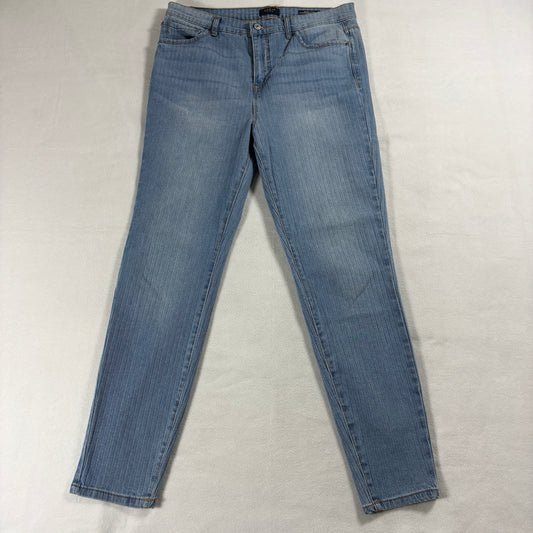 Curve Appeal High Rise Essential Skinny Jeans Light Wash Size 12/31 Stretch