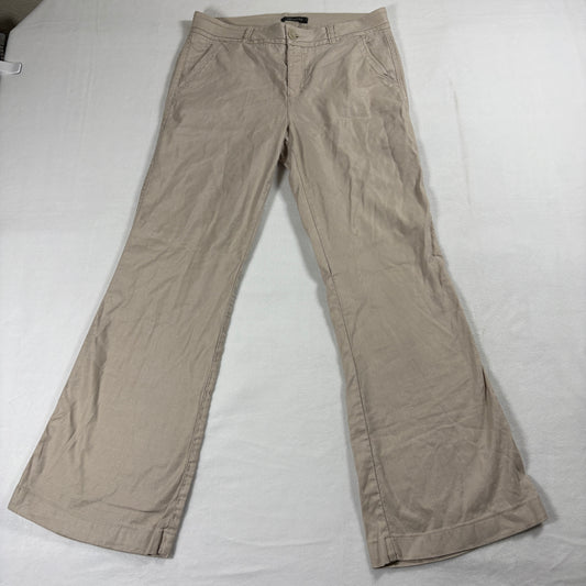 Level 99 Pants Womens W30 L32 Tan Linen Blend Vintage Y2K Straight Leg Retro EU!