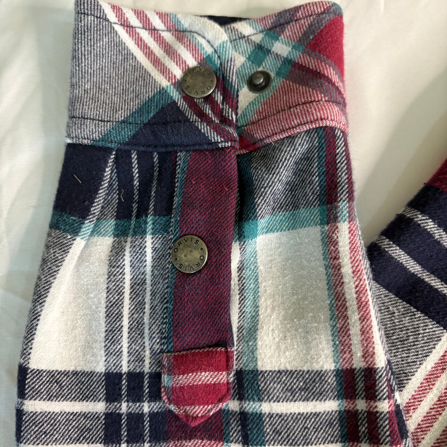 Orvis Men’s Plaid Shirt Jacket Large Flannel Lined Button Front Outdoor Classic