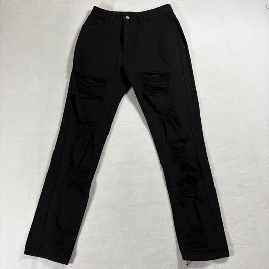 Falmers Heritage Mens XS Distressed Black Skinny Jeans Stretch Grunge Punk