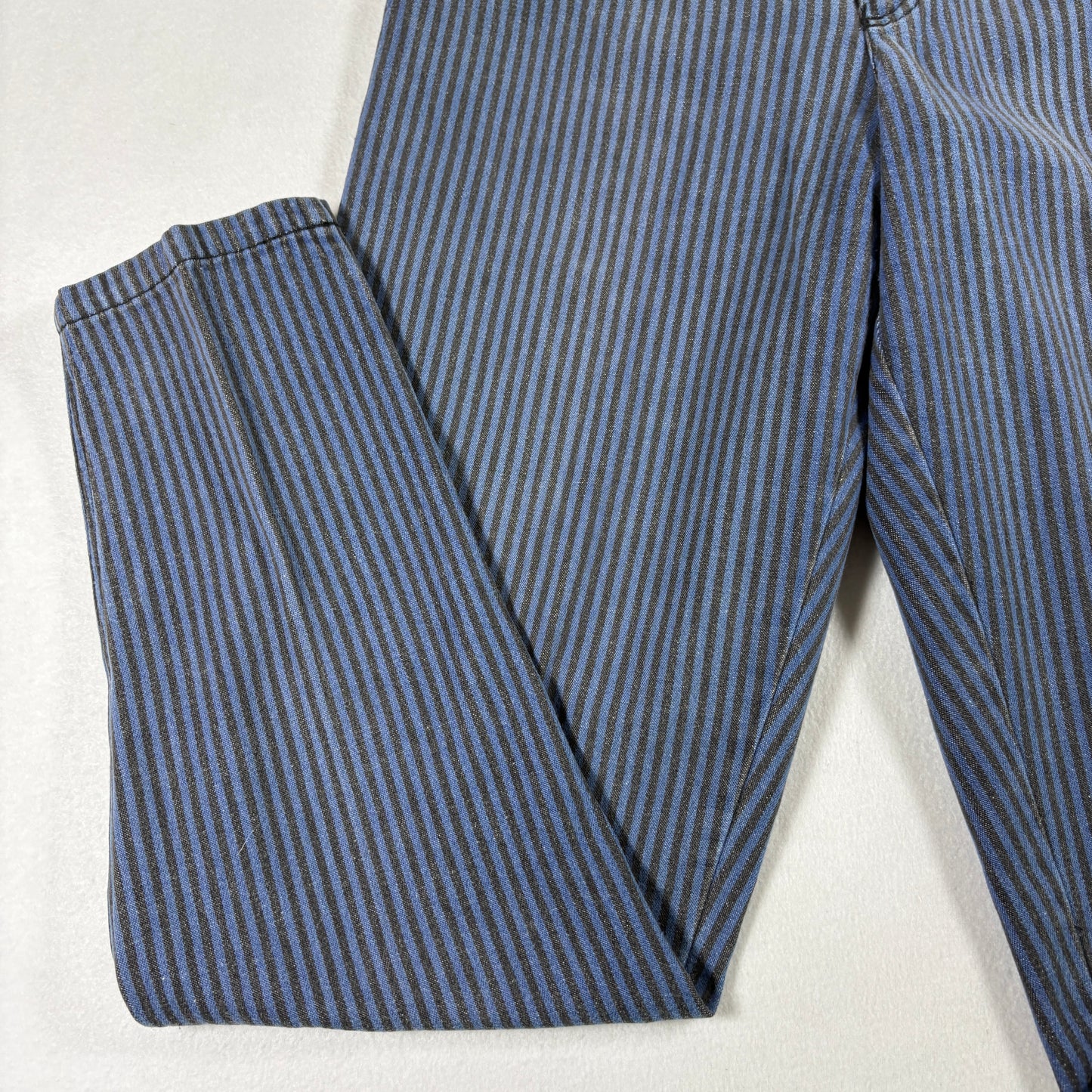 Lizwear Womens Vintage Jeans 12 Blue Black Stripe High Rise 90s Y2K Grunge Denim