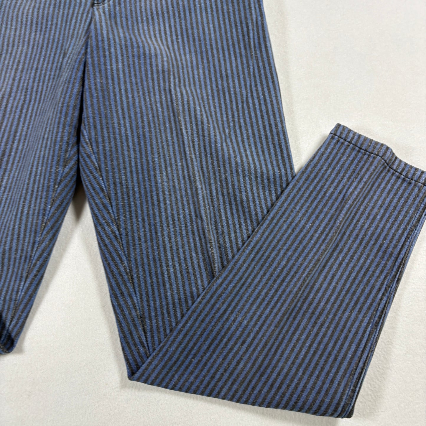 Lizwear Womens Vintage Jeans 12 Blue Black Stripe High Rise 90s Y2K Grunge Denim