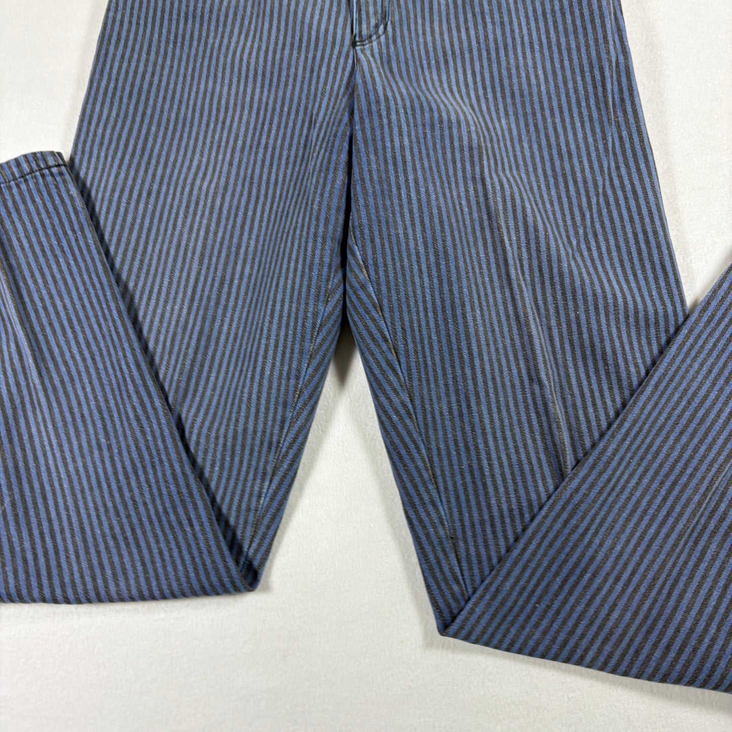 Lizwear Womens Vintage Jeans 12 Blue Black Stripe High Rise 90s Y2K Grunge Denim