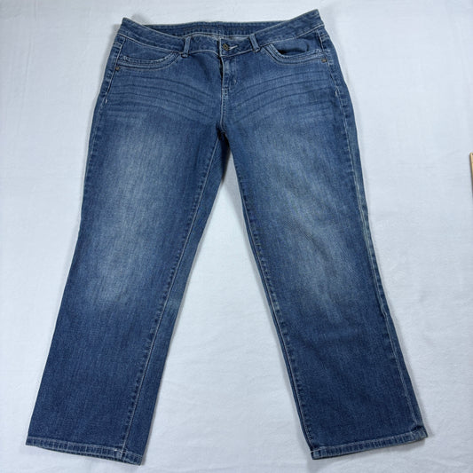 Simply Vera Jeans Womens 12 Blue Wash Vintage Y2K Straight Leg Denim Retro !