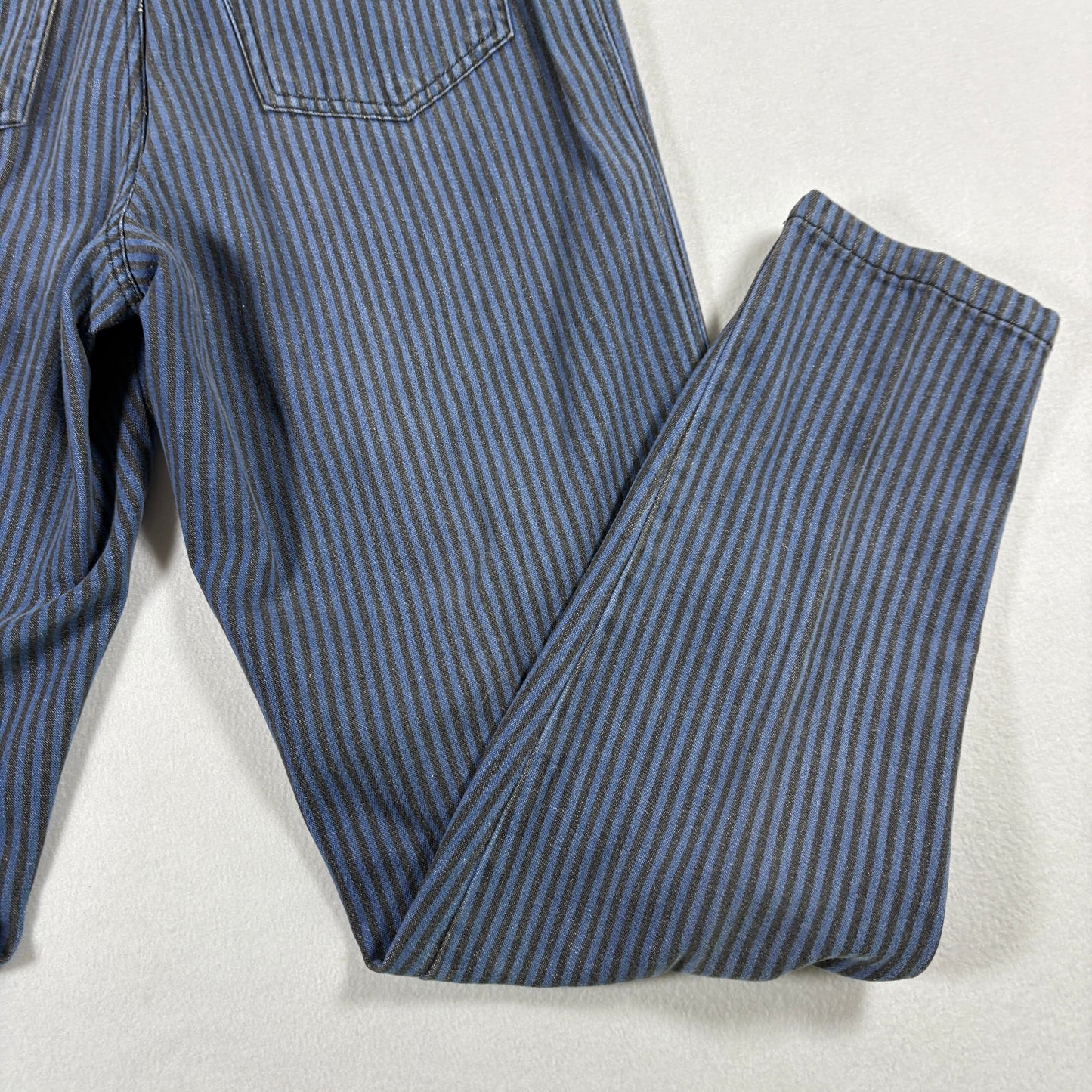 Lizwear Womens Vintage Jeans 12 Blue Black Stripe High Rise 90s Y2K Grunge Denim