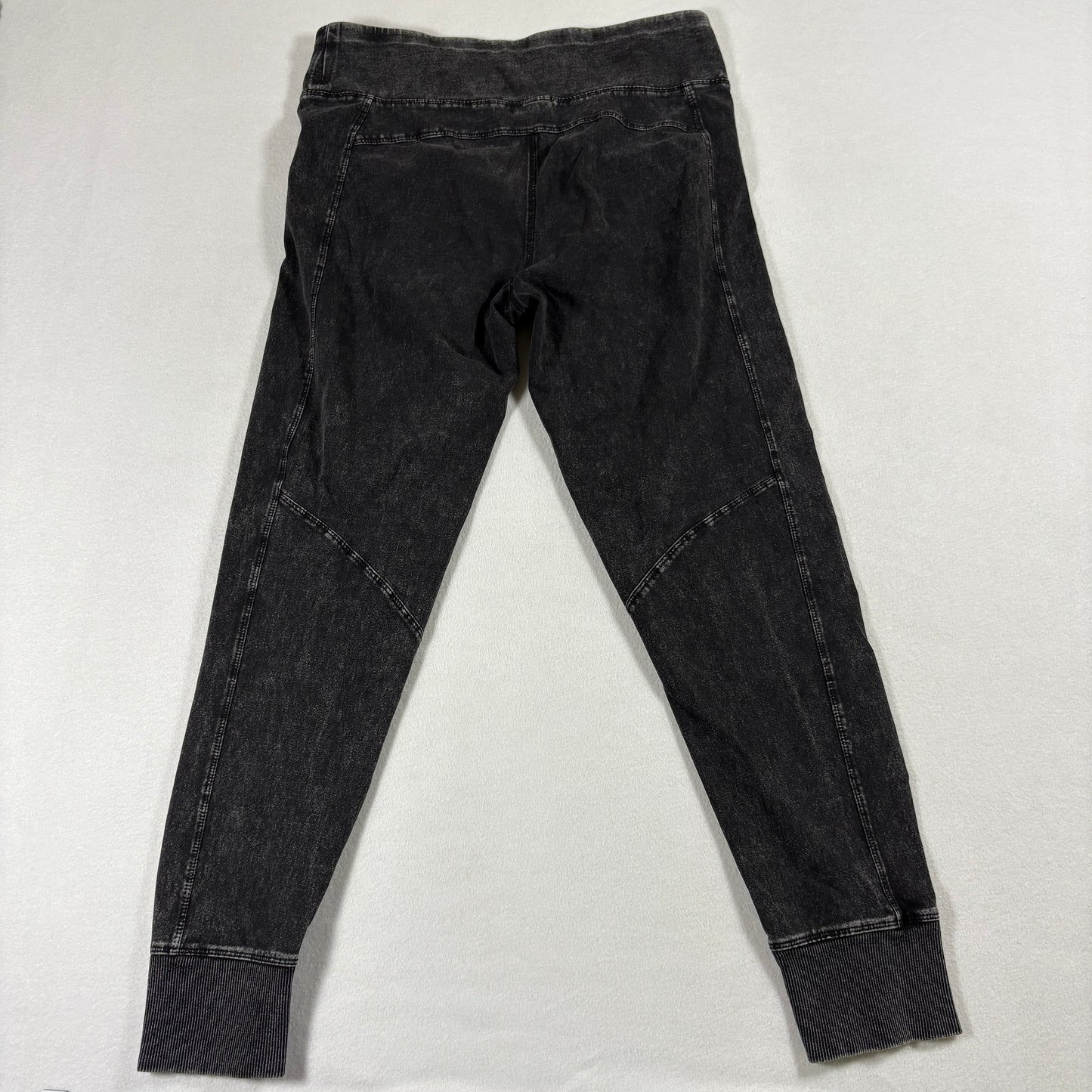 Tommy Hilfiger Womens Black Acid Wash Leggings Large Y2K 90s Grunge Stretch