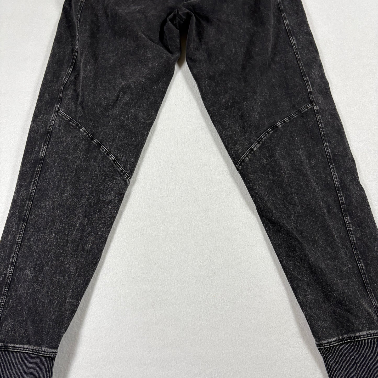 Tommy Hilfiger Womens Black Acid Wash Leggings Large Y2K 90s Grunge Stretch