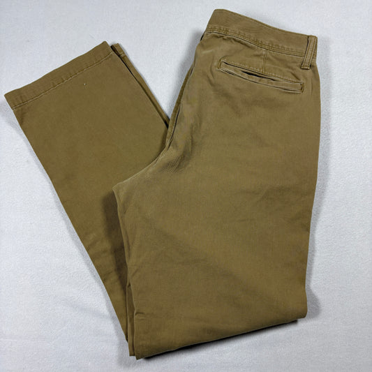 Urban Pipeline MaxFlex Pants Mens 36x32 Khaki Slim Straight Stretch Chino