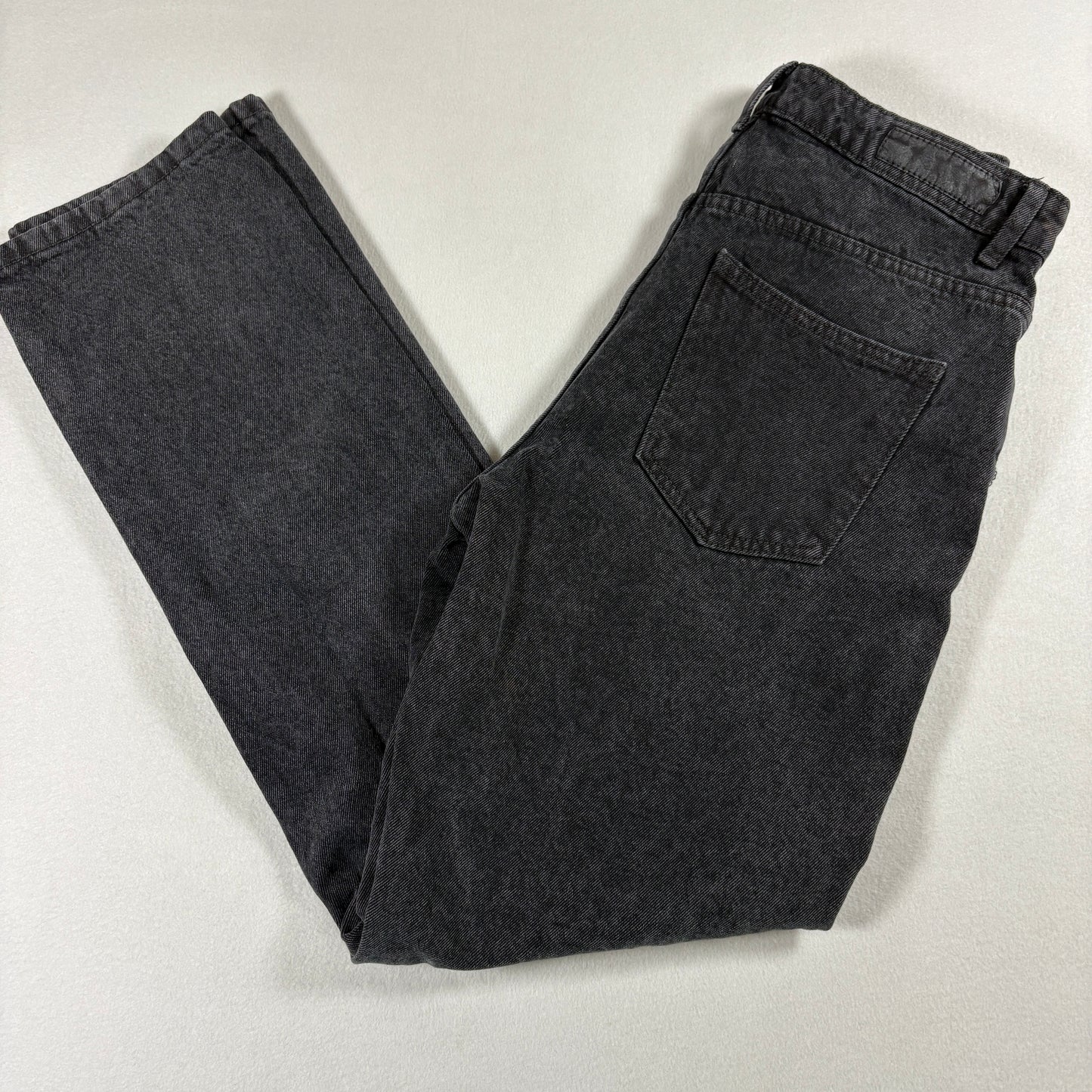 Cotton On Womens Black Distressed Jeans 8 US Long Straight Y2K 90s Grunge