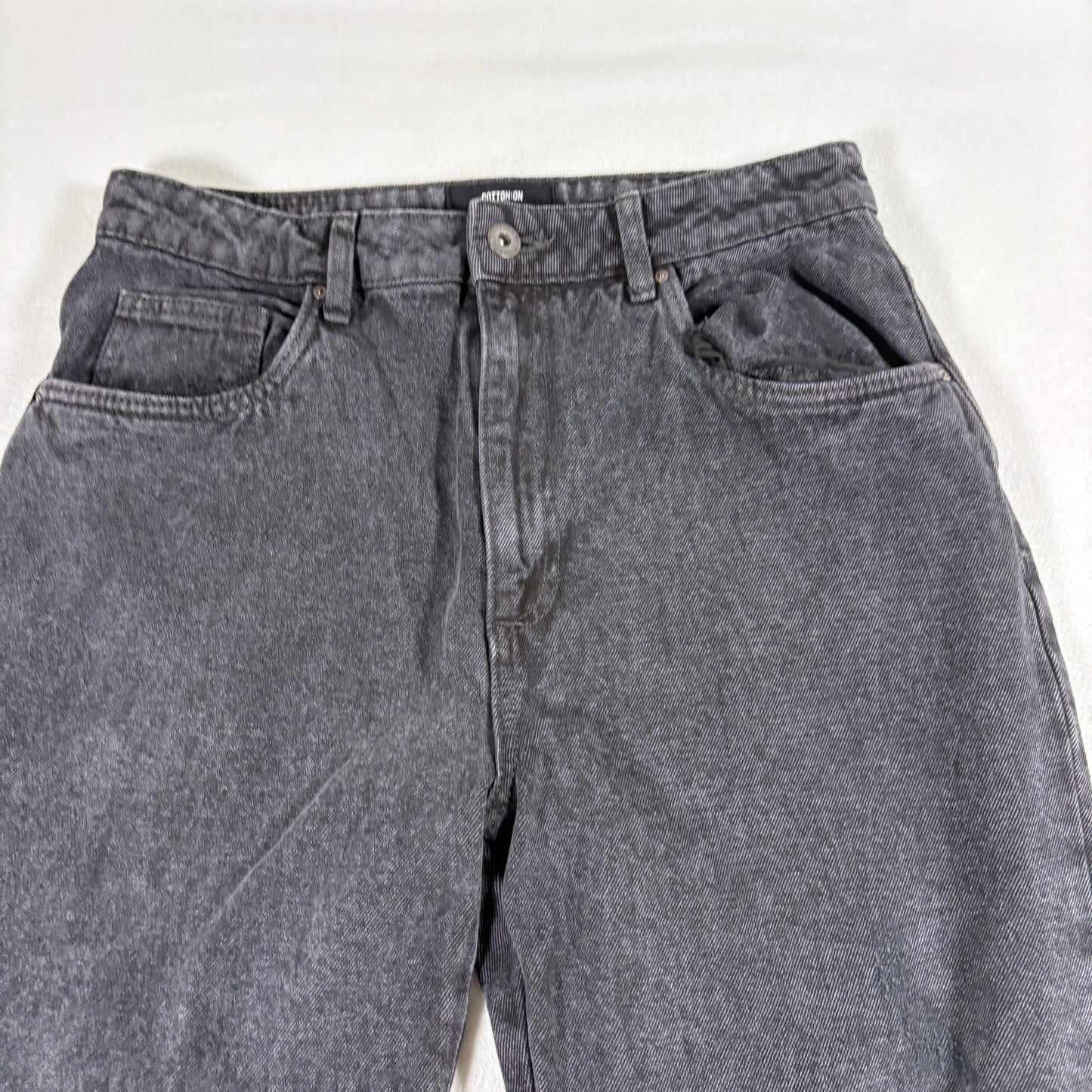 Cotton On Womens Black Distressed Jeans 8 US Long Straight Y2K 90s Grunge