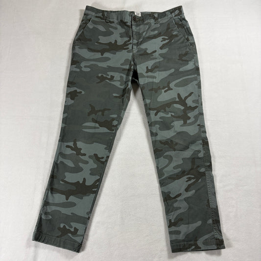 Gap Girlfriend Khaki Womens 10 Camo Straight Leg Pants Stretch Green