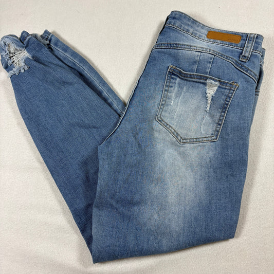 Gogo Jeans Womens 5 Distressed Light Wash Skinny Denim Ripped Y2K Streetwear