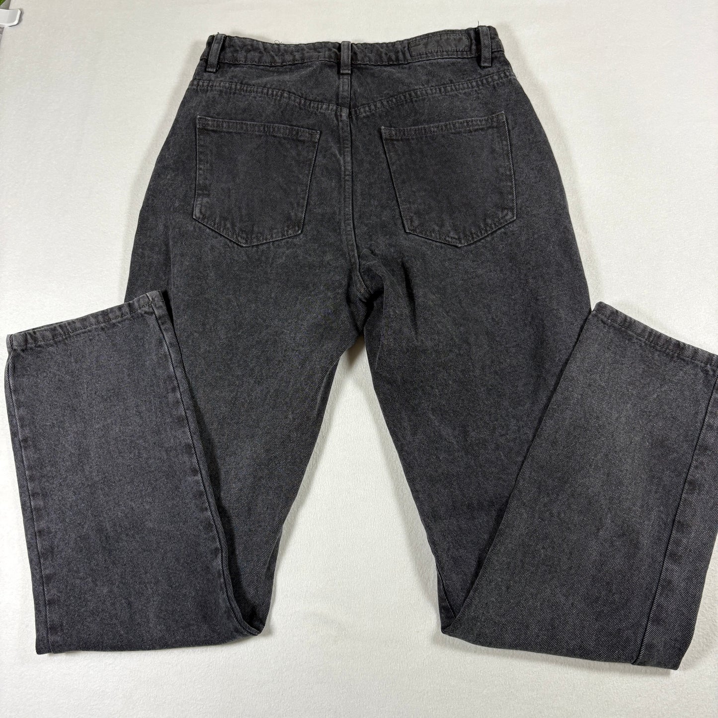 Cotton On Womens Black Distressed Jeans 8 US Long Straight Y2K 90s Grunge