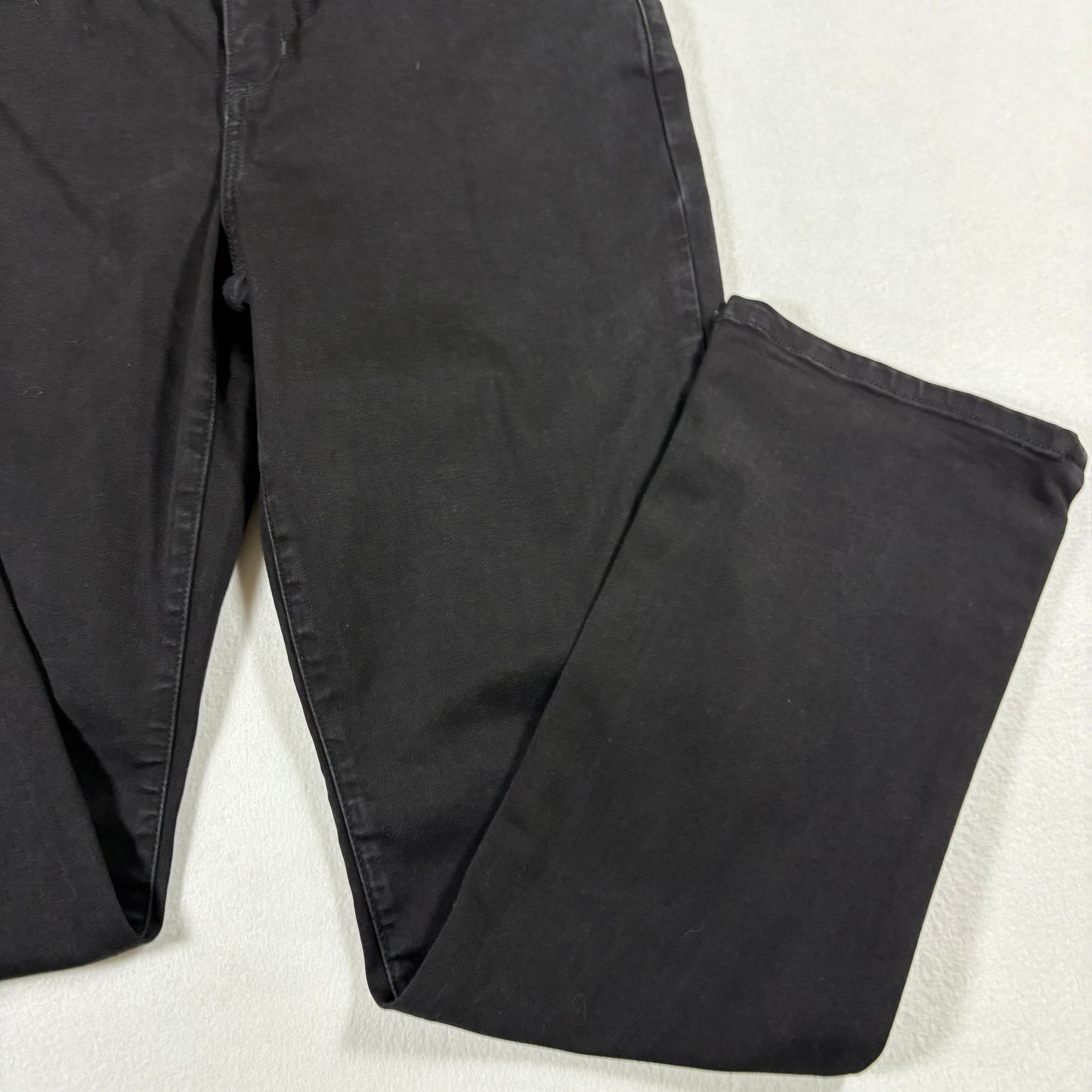 Lee Womens Black Straight Leg Jeans 8 Short Flex Motion Mid Rise Stretch