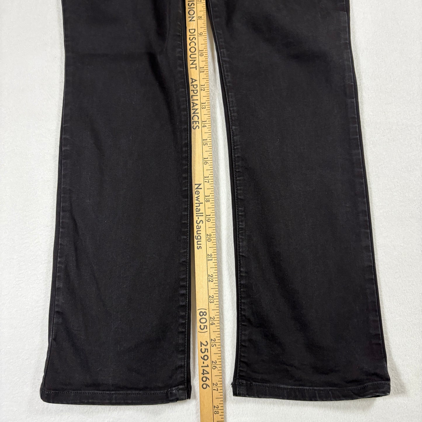 Lee Womens Black Straight Leg Jeans 8 Short Flex Motion Mid Rise Stretch