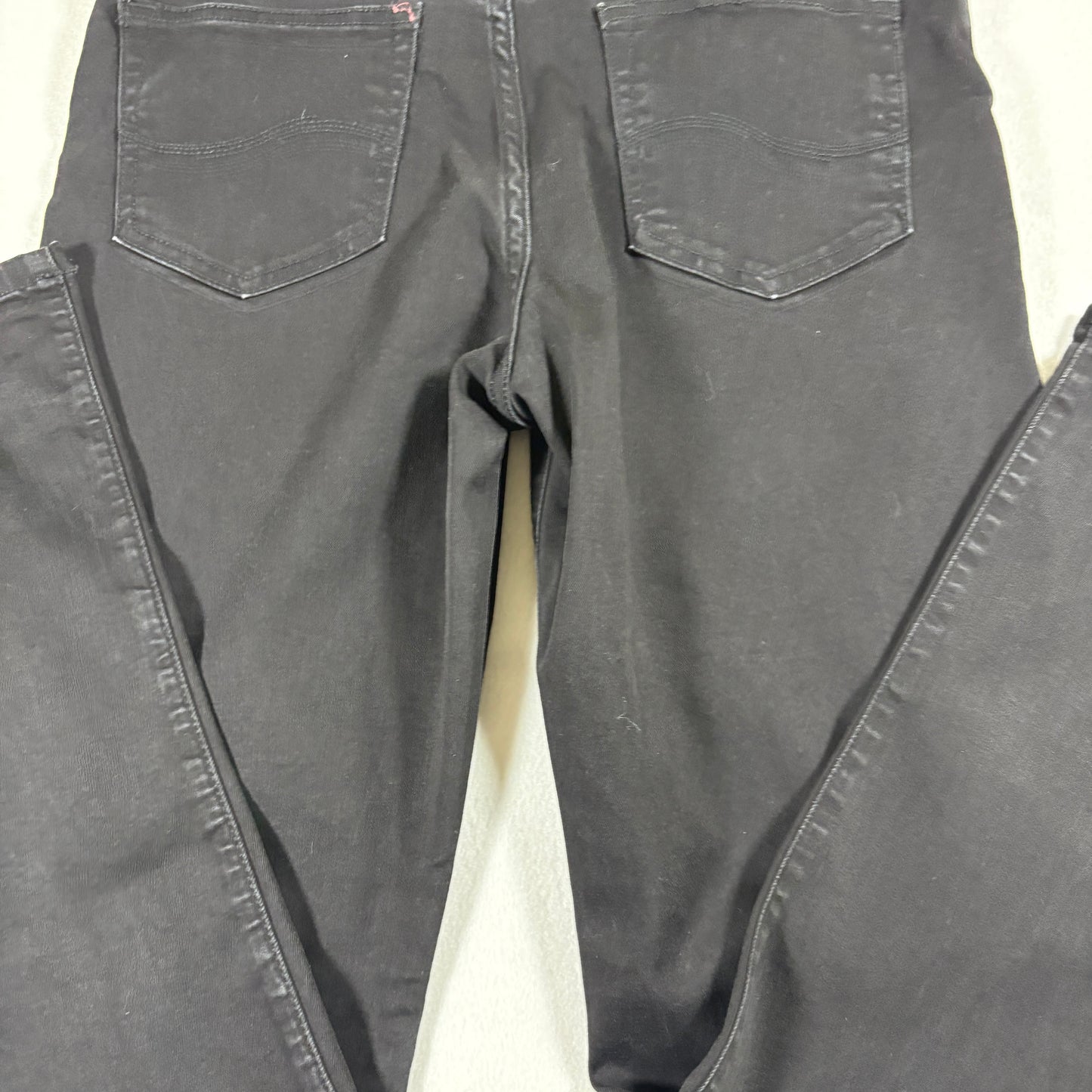 Lee Womens Black Straight Leg Jeans 8 Short Flex Motion Mid Rise Stretch