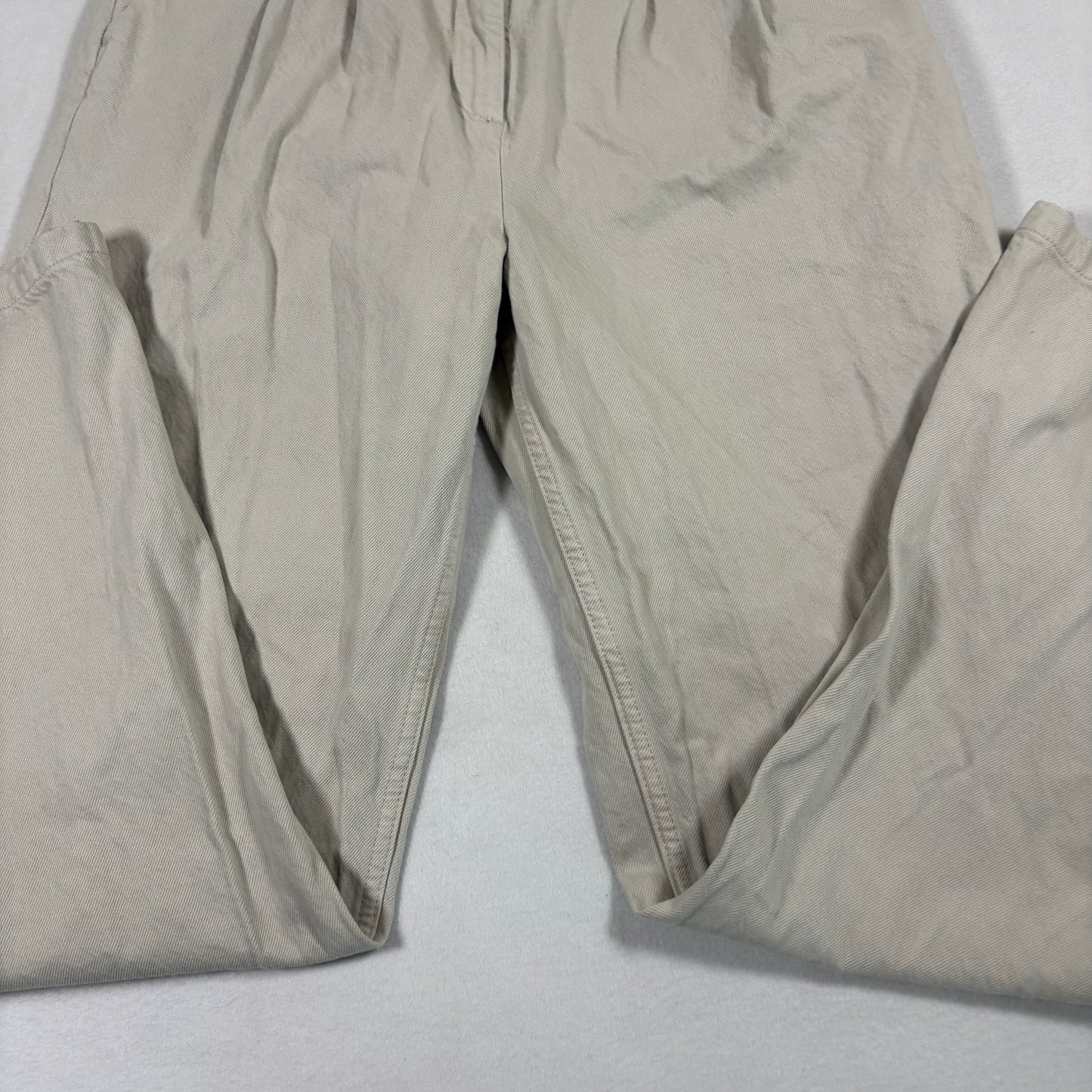 Abercrombie womens pants 6R 28 beige pleated chino straight khaki vintage Y2K