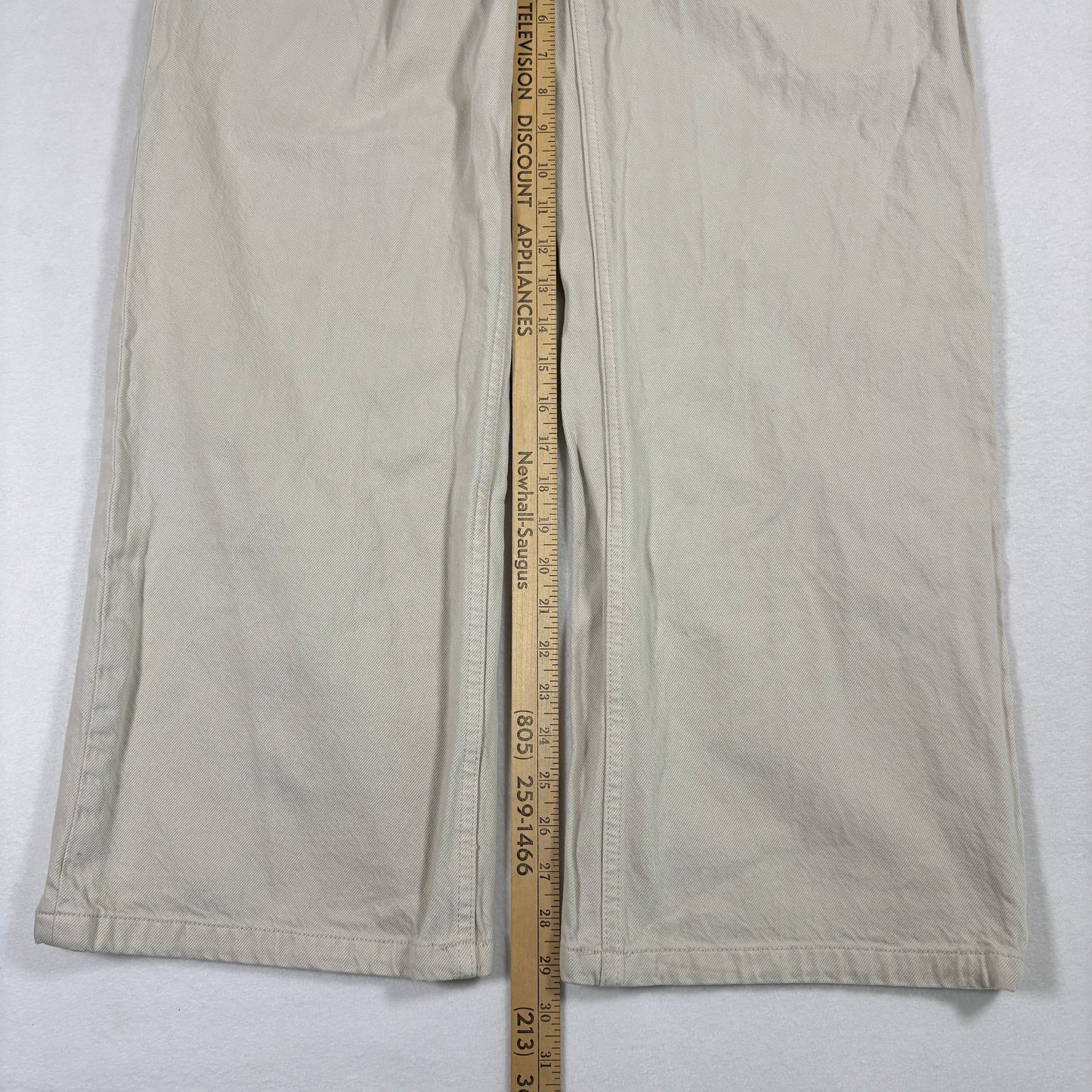 Abercrombie womens pants 6R 28 beige pleated chino straight khaki vintage Y2K