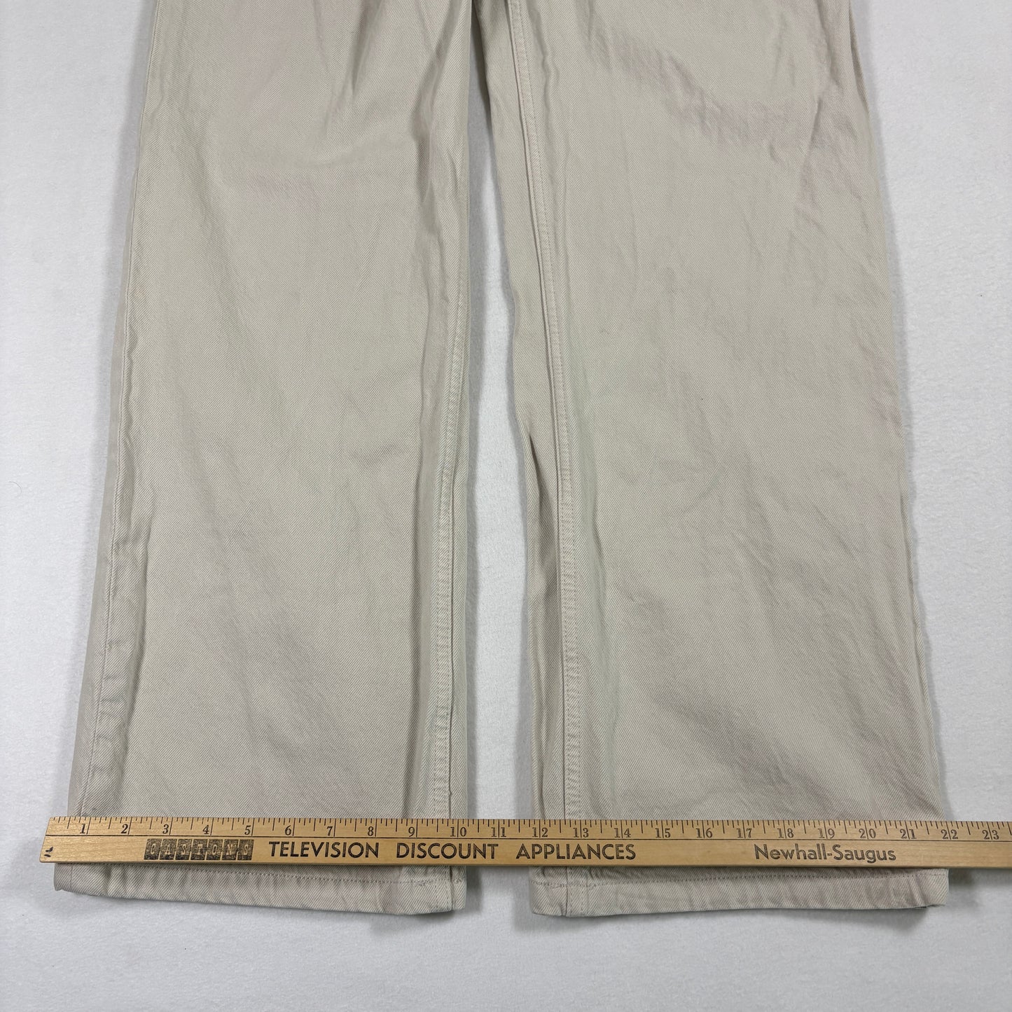 Abercrombie womens pants 6R 28 beige pleated chino straight khaki vintage Y2K
