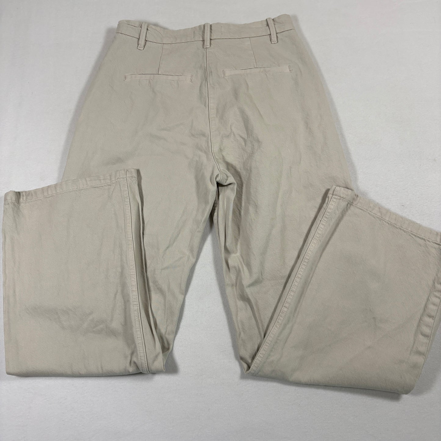 Abercrombie womens pants 6R 28 beige pleated chino straight khaki vintage Y2K