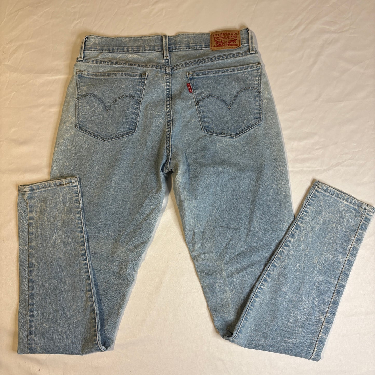 Levi’s 710 Super Skinny Jeans Womens 29 Light Wash Stretch Denim Mid Rise Faded