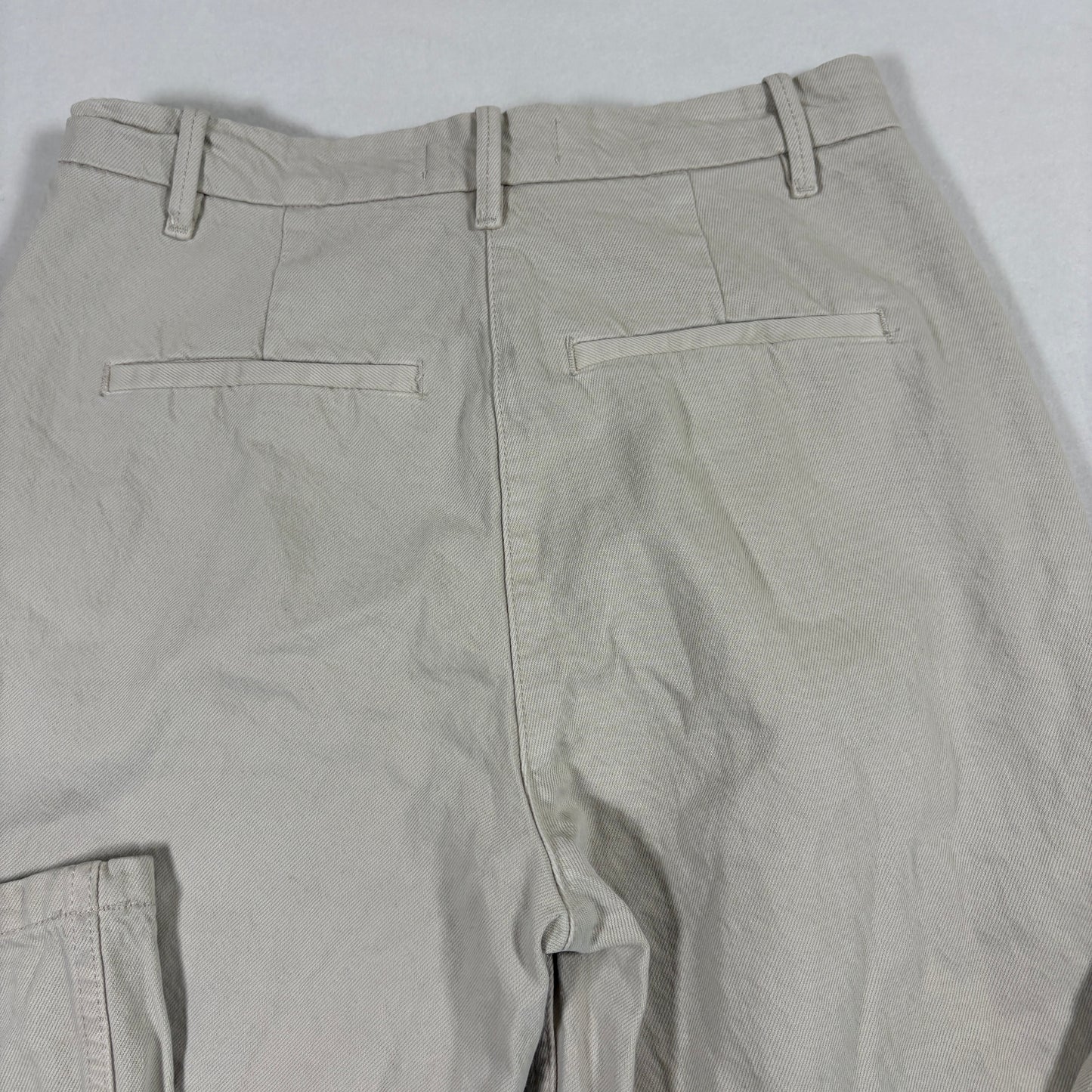 Abercrombie womens pants 6R 28 beige pleated chino straight khaki vintage Y2K