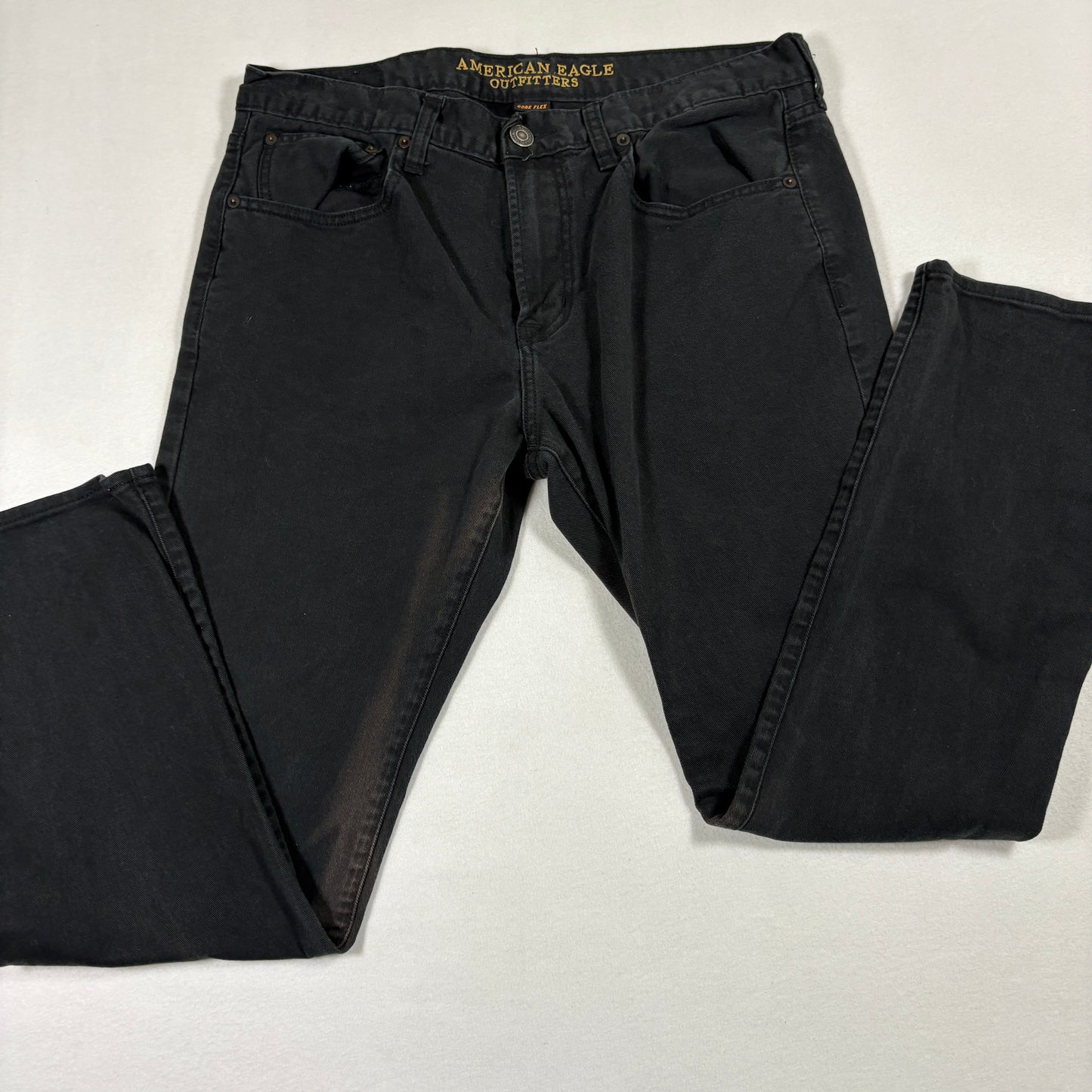 American Eagle mens jeans black Core Flex slim fit stretch denim Y2K grunge 90s