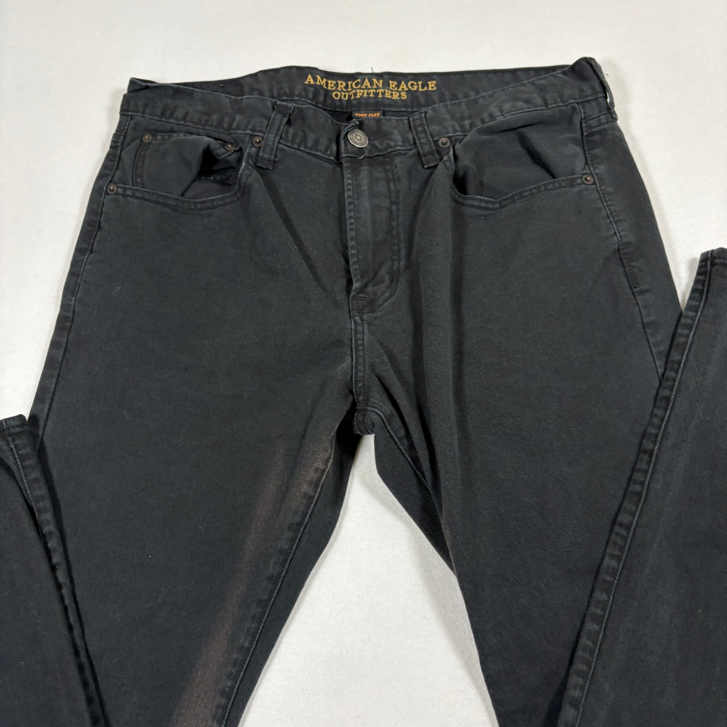 American Eagle mens jeans black Core Flex slim fit stretch denim Y2K grunge 90s