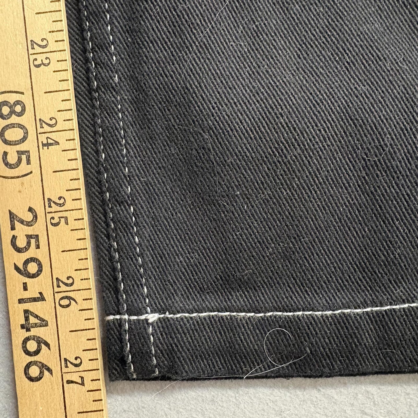 Empyre Relaxed Fit Skate Jeans Womens 28 Black Contrast Stitch Double Knee Cargo
