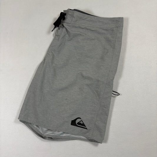 Quiksilver Mens Board Shorts 42 Gray Swim Trunks Surf Swimwear Beach Y2K Surf