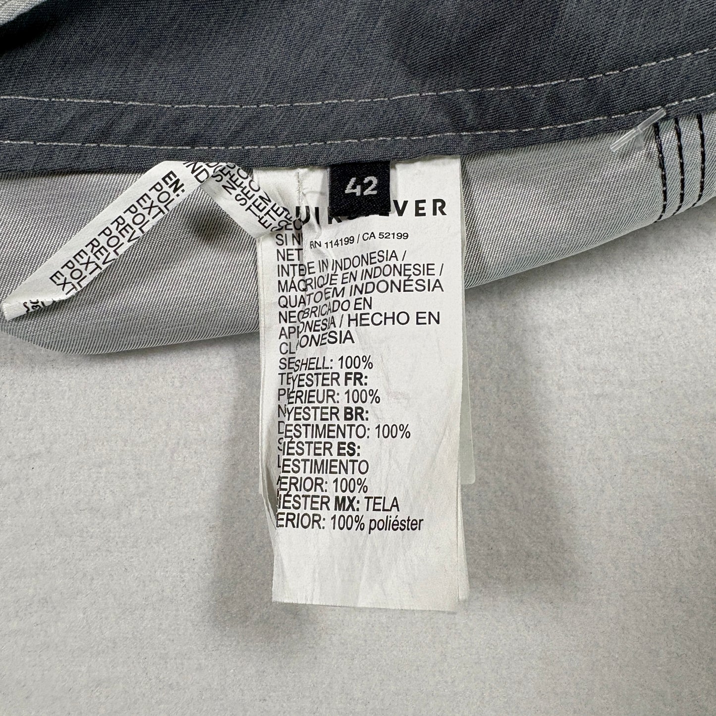 Quiksilver Mens Board Shorts 42 Gray Swim Trunks Surf Swimwear Beach Y2K Surf