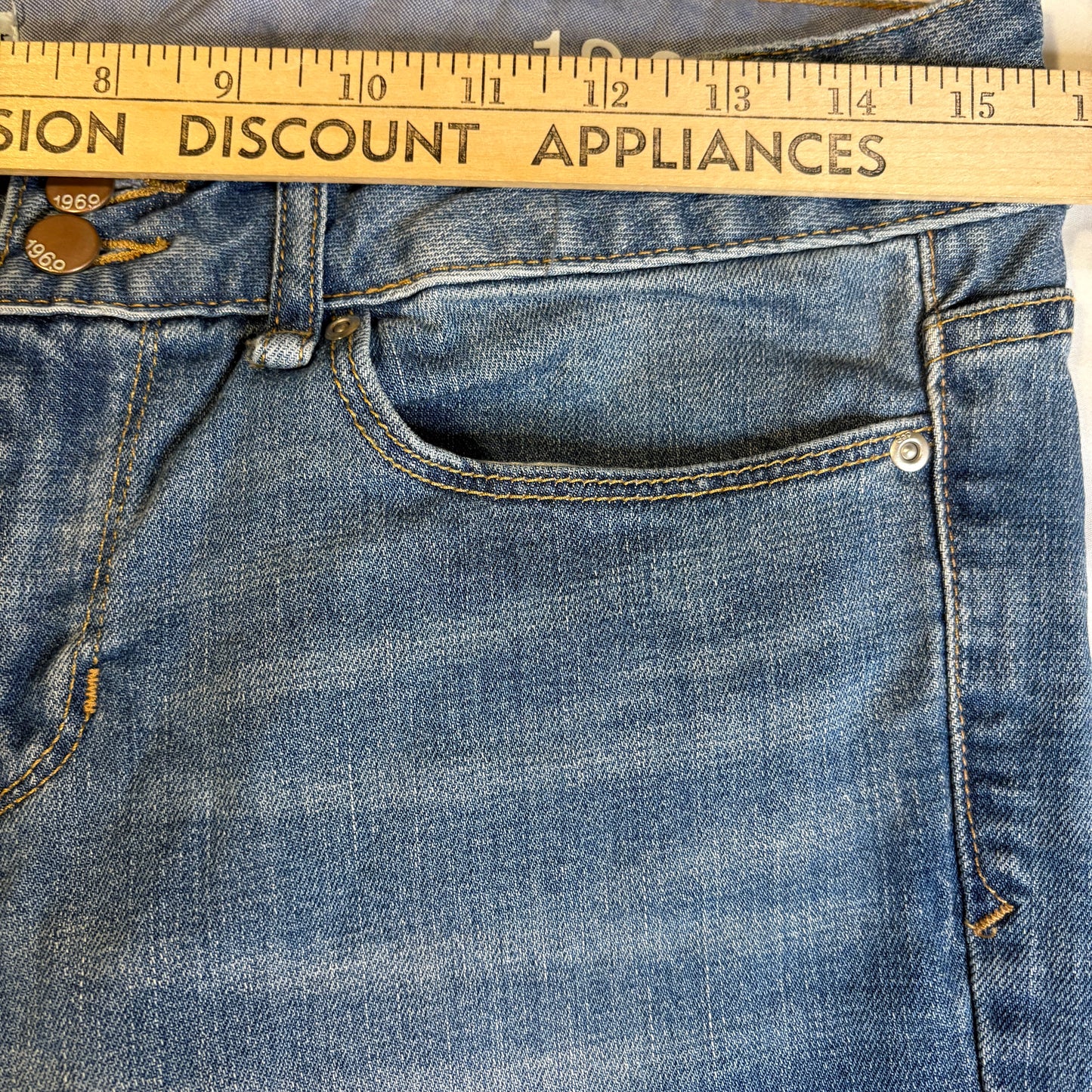 Gap 1969 Women’s Jeans 29/8R Perfect Boot Cut Blue Denim Stretch Mid Rise
