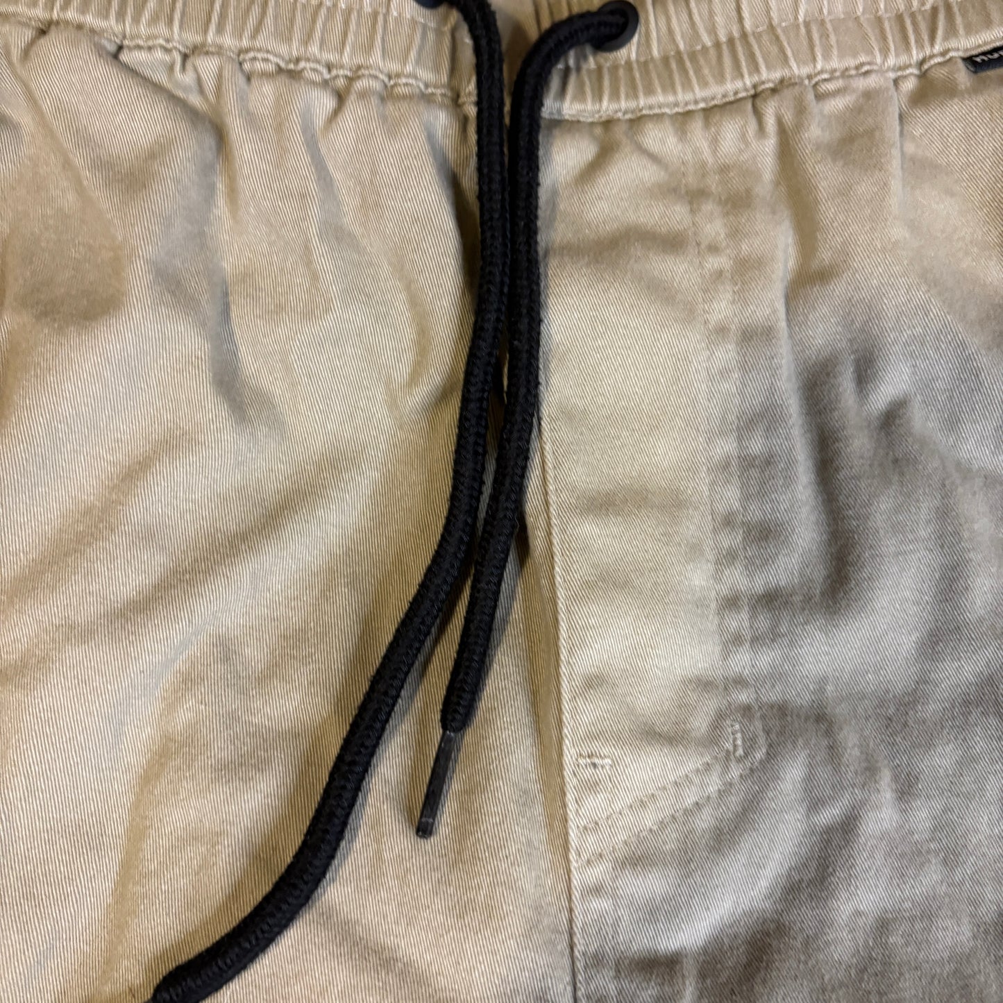 Hurley Men’s Jogger Pants Khaki Size M Drawstring Waist Casual Chino Style
