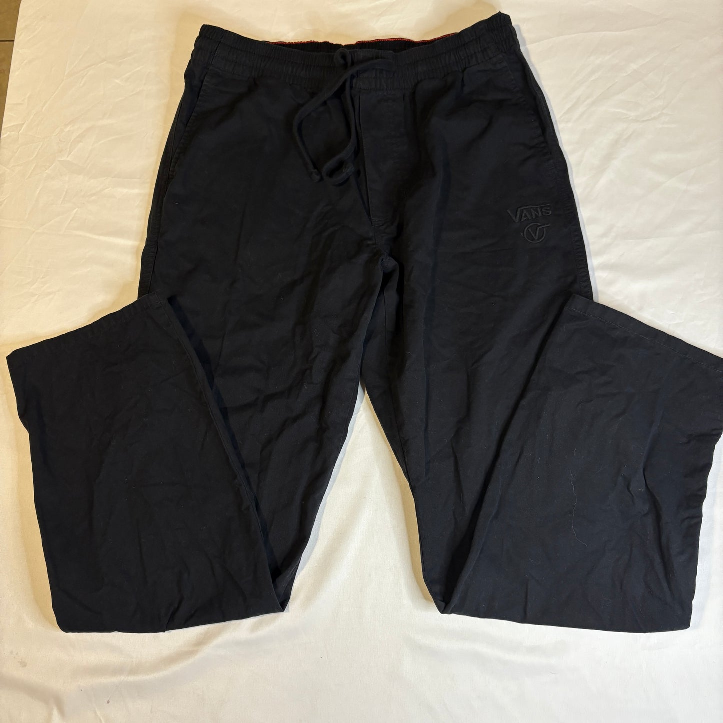 Vans Men’s Black Jogger Pants Size M Elastic Waist Drawstring Skate Casual