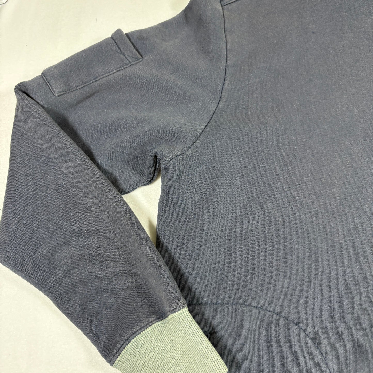 Maui and Sons Mens Half Zip Sweatshirt M Navy Gray Logo Pullover Casual 80s Surf