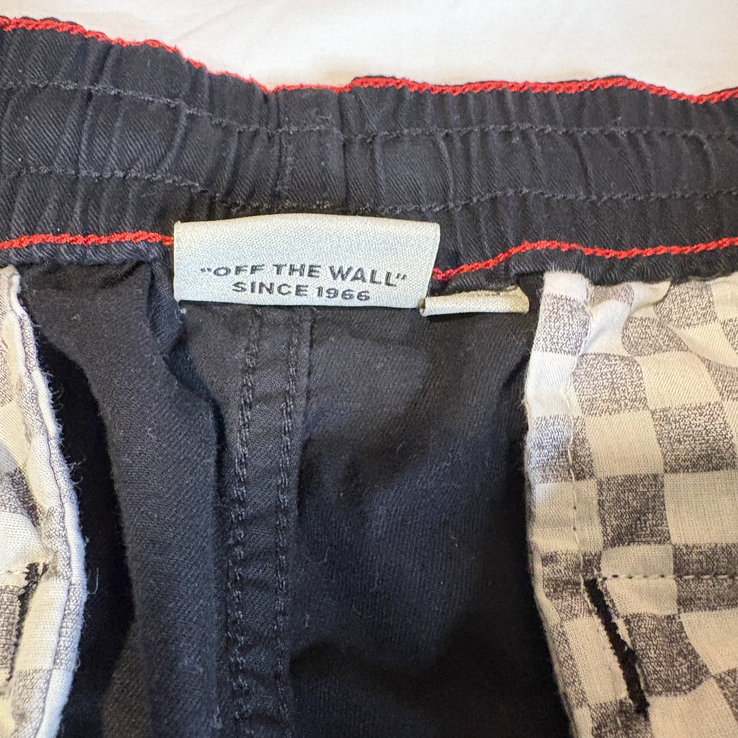 Vans Men’s Black Jogger Pants Size M Elastic Waist Drawstring Skate Casual