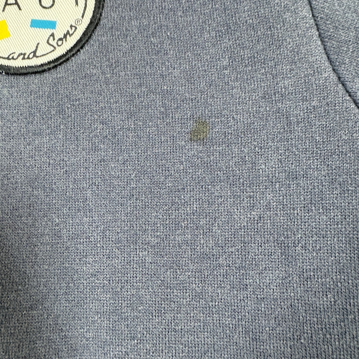 Maui and Sons Mens Half Zip Sweatshirt M Navy Gray Logo Pullover Casual 80s Surf