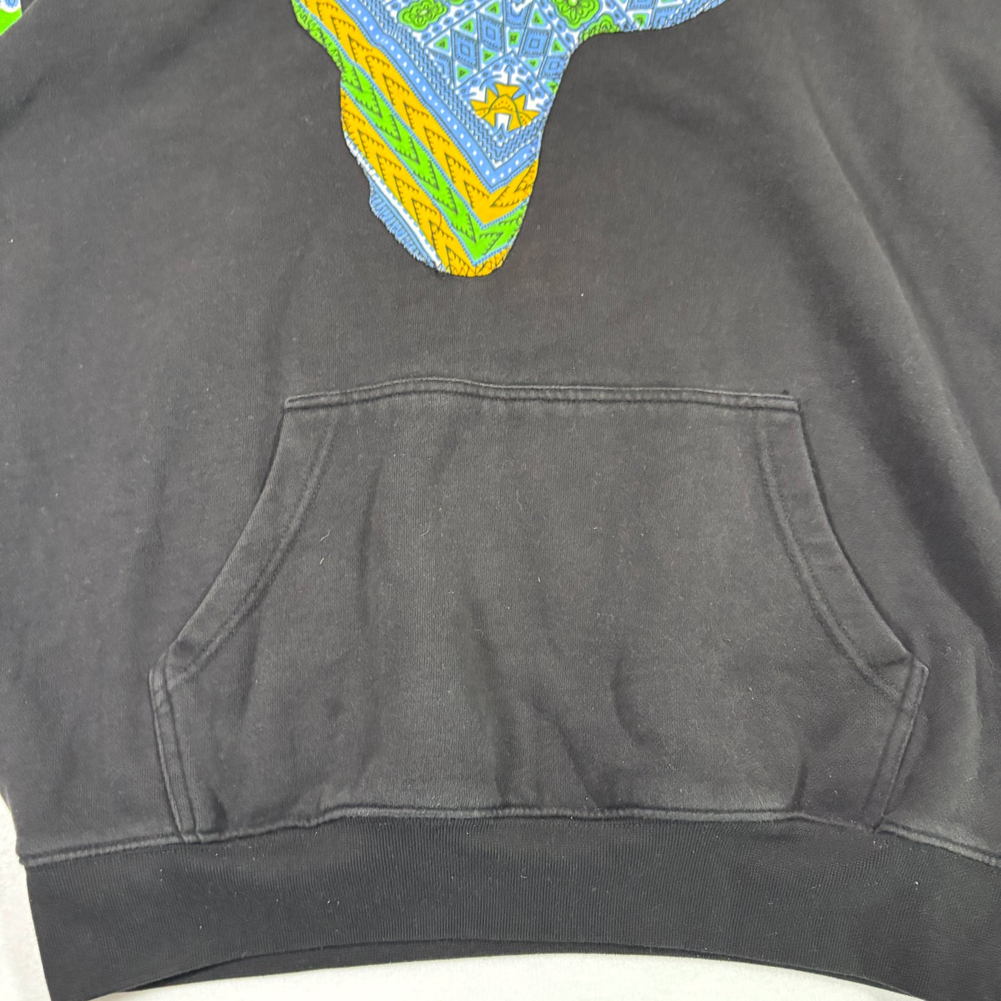 Prep By Mens XL Hoodie Black Africa Dashiki Sleeve Pullover Graphic Streetwear