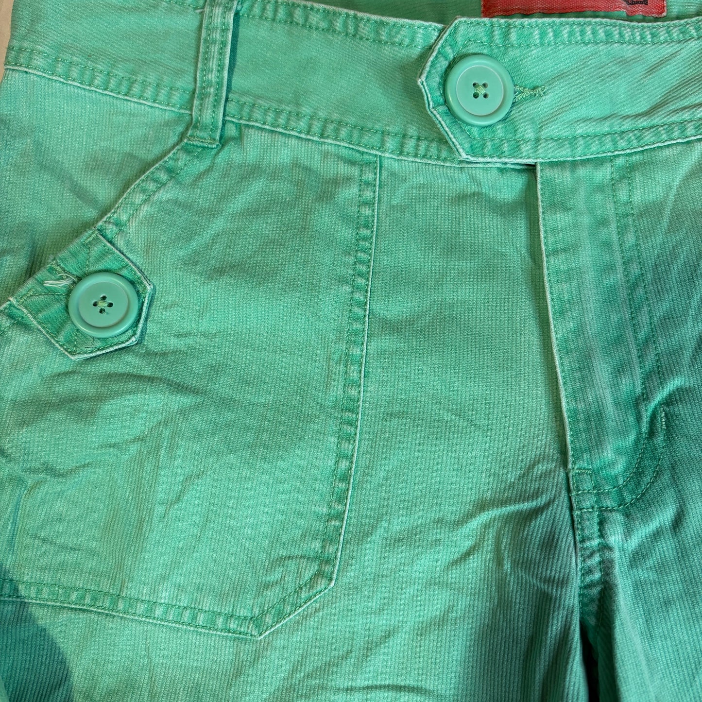 Mossimo Supply Co Women’s Green Bootcut Pants Size 13 Cotton Casual Mid Rise