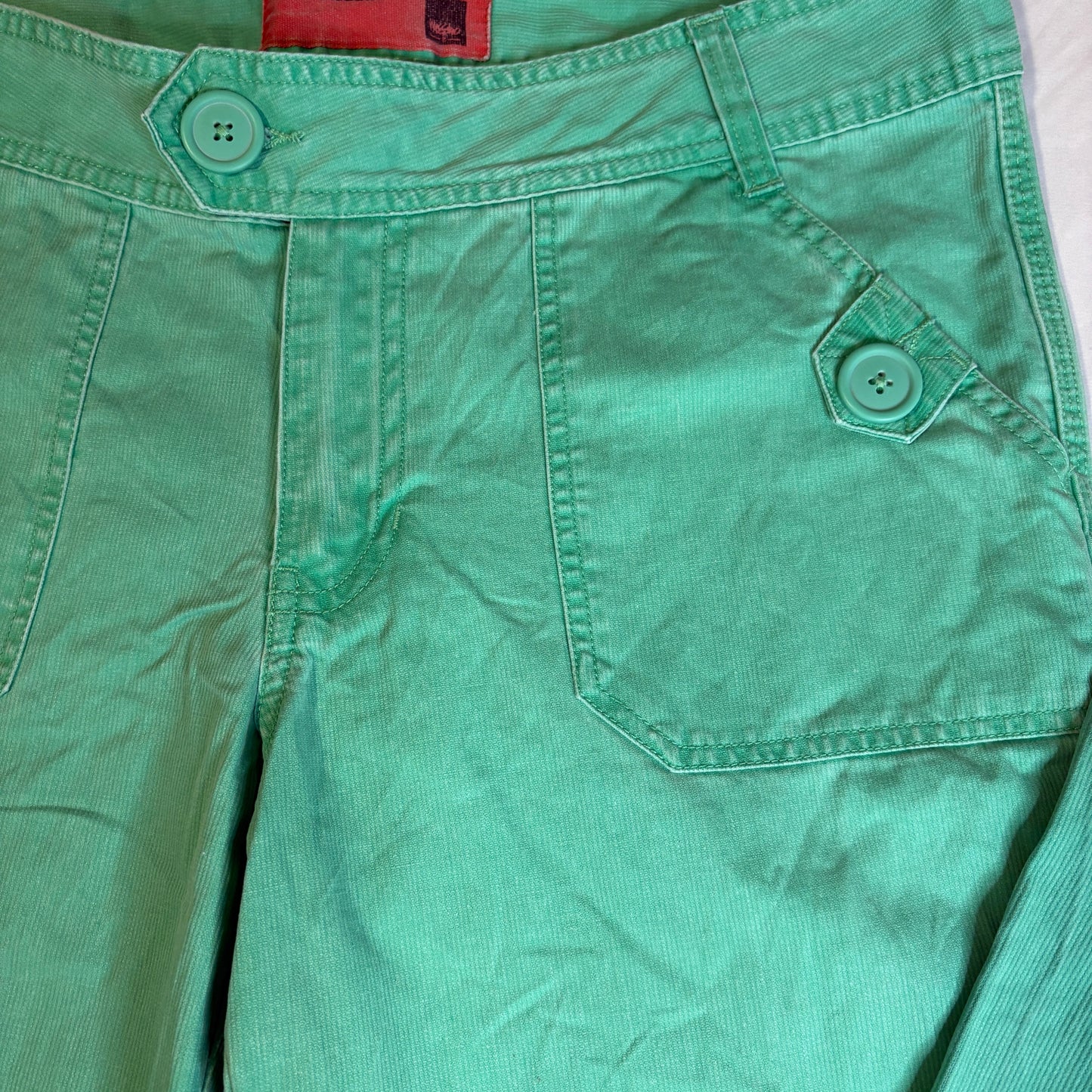 Mossimo Supply Co Women’s Green Bootcut Pants Size 13 Cotton Casual Mid Rise