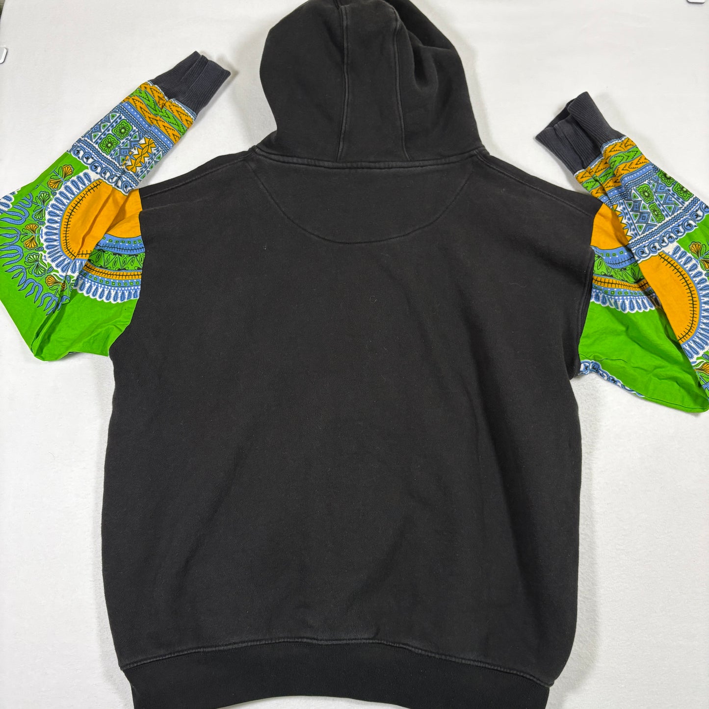 Prep By Mens XL Hoodie Black Africa Dashiki Sleeve Pullover Graphic Streetwear