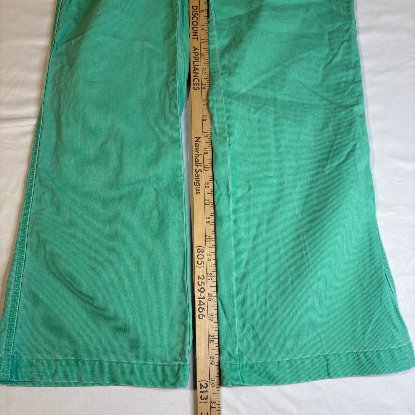 Mossimo Supply Co Women’s Green Bootcut Pants Size 13 Cotton Casual Mid Rise