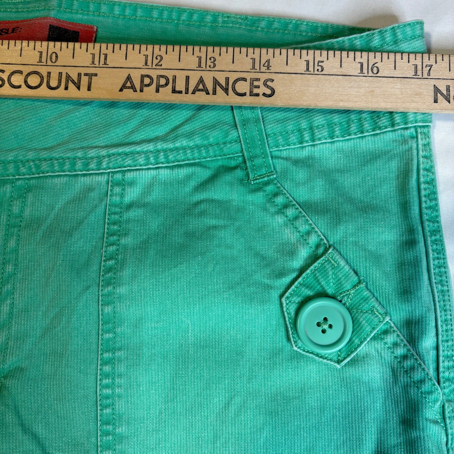 Mossimo Supply Co Women’s Green Bootcut Pants Size 13 Cotton Casual Mid Rise