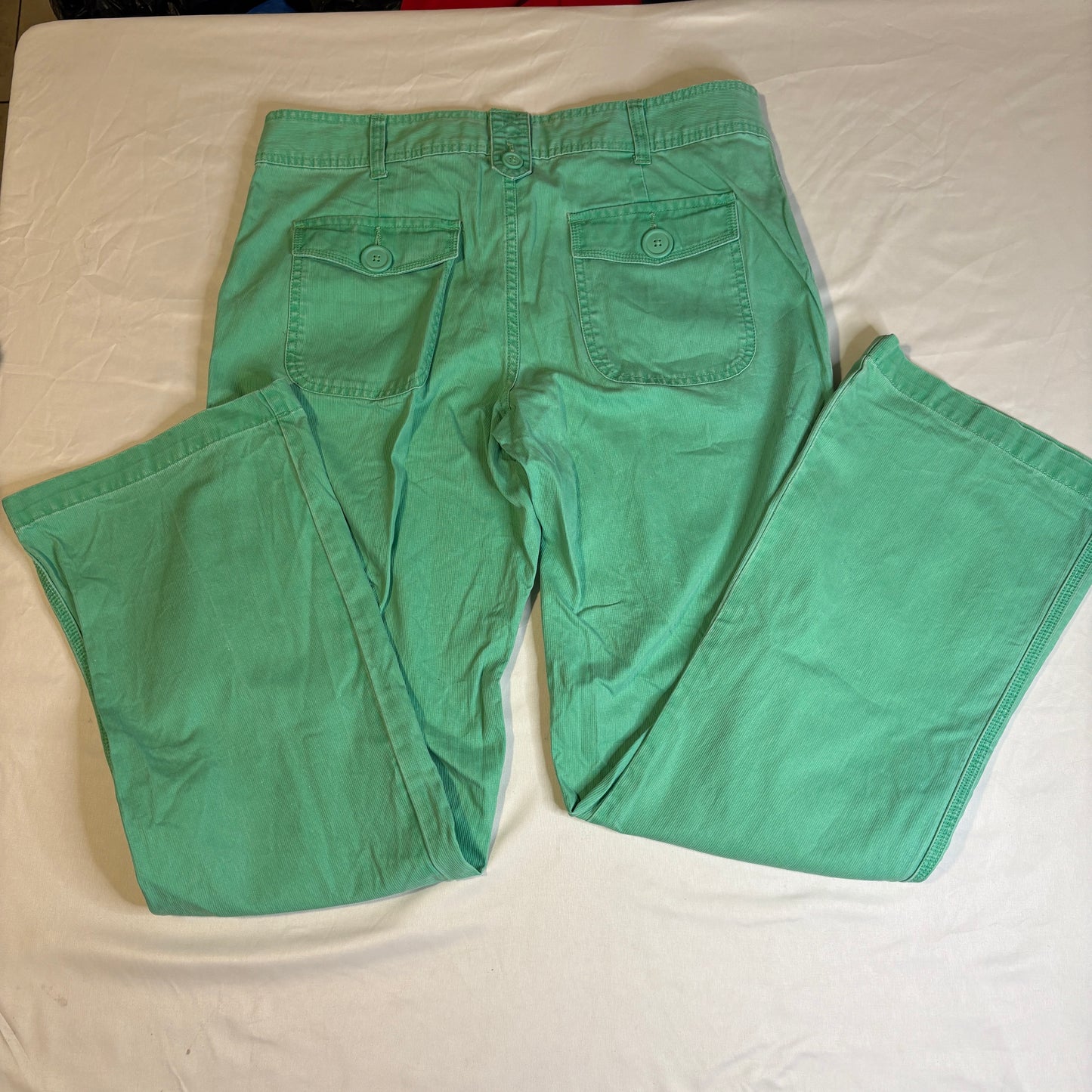 Mossimo Supply Co Women’s Green Bootcut Pants Size 13 Cotton Casual Mid Rise