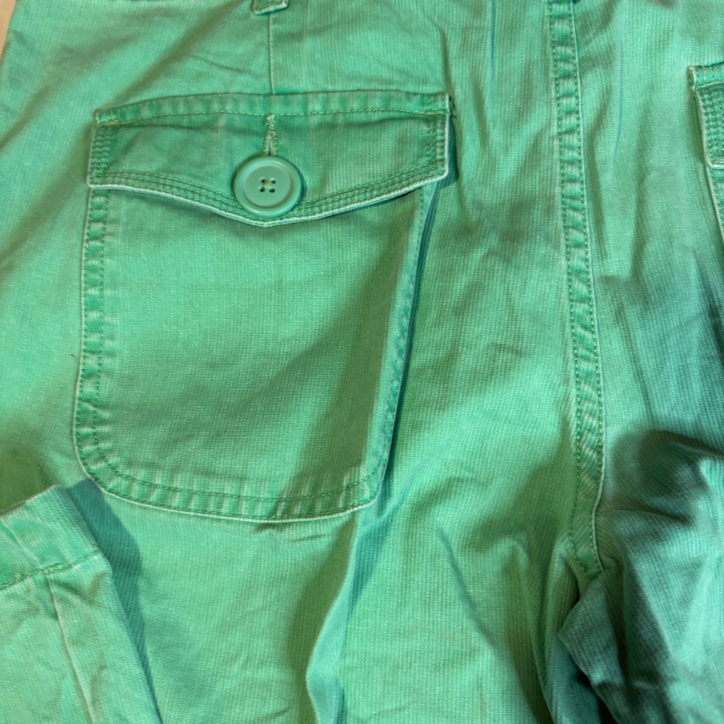 Mossimo Supply Co Women’s Green Bootcut Pants Size 13 Cotton Casual Mid Rise