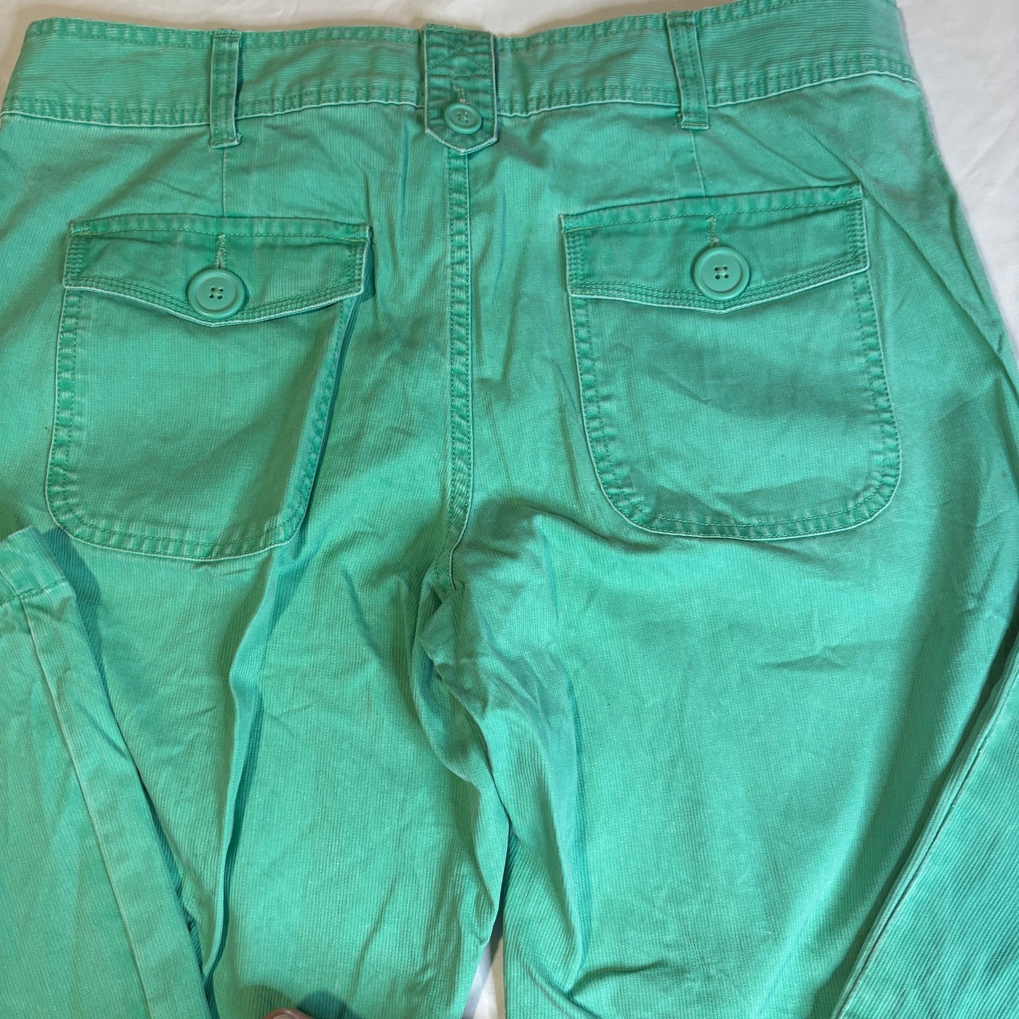 Mossimo Supply Co Women’s Green Bootcut Pants Size 13 Cotton Casual Mid Rise